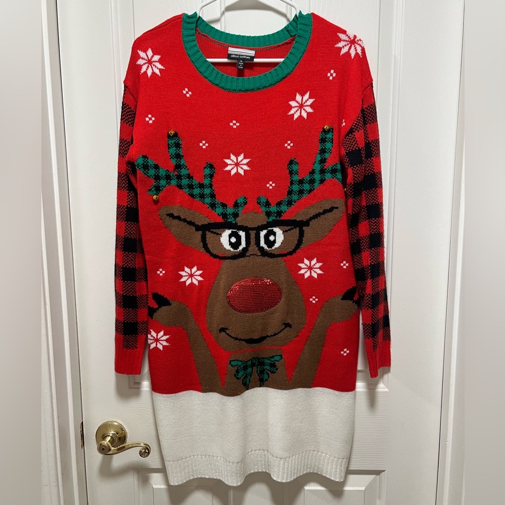 Women’s Christmas/Holiday Sweater Dress, Size Small